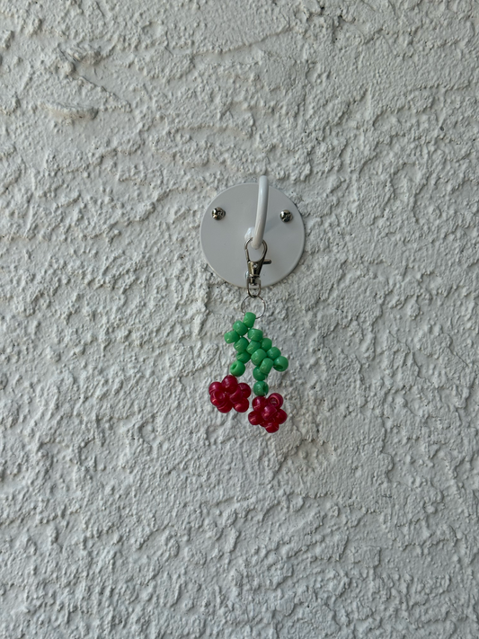 Pony Bead Cherry Charm - Traditional