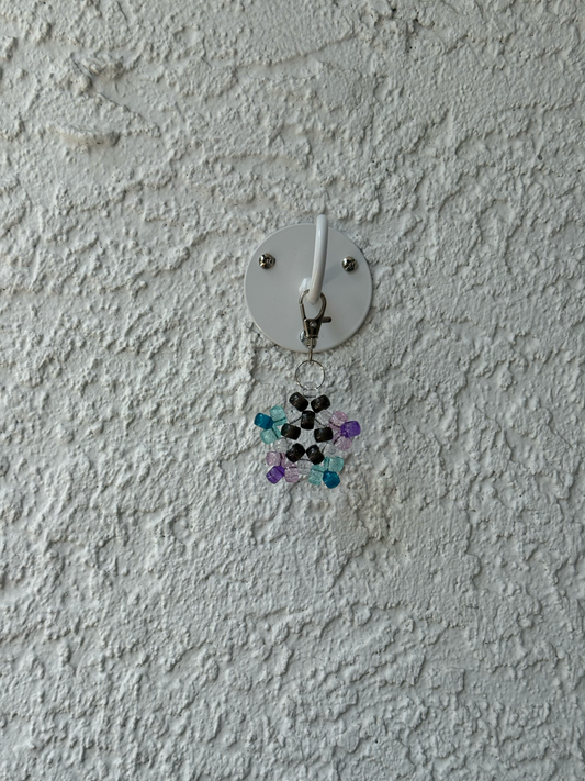 Pony Bead Star Charm - Clear Galaxy Colors