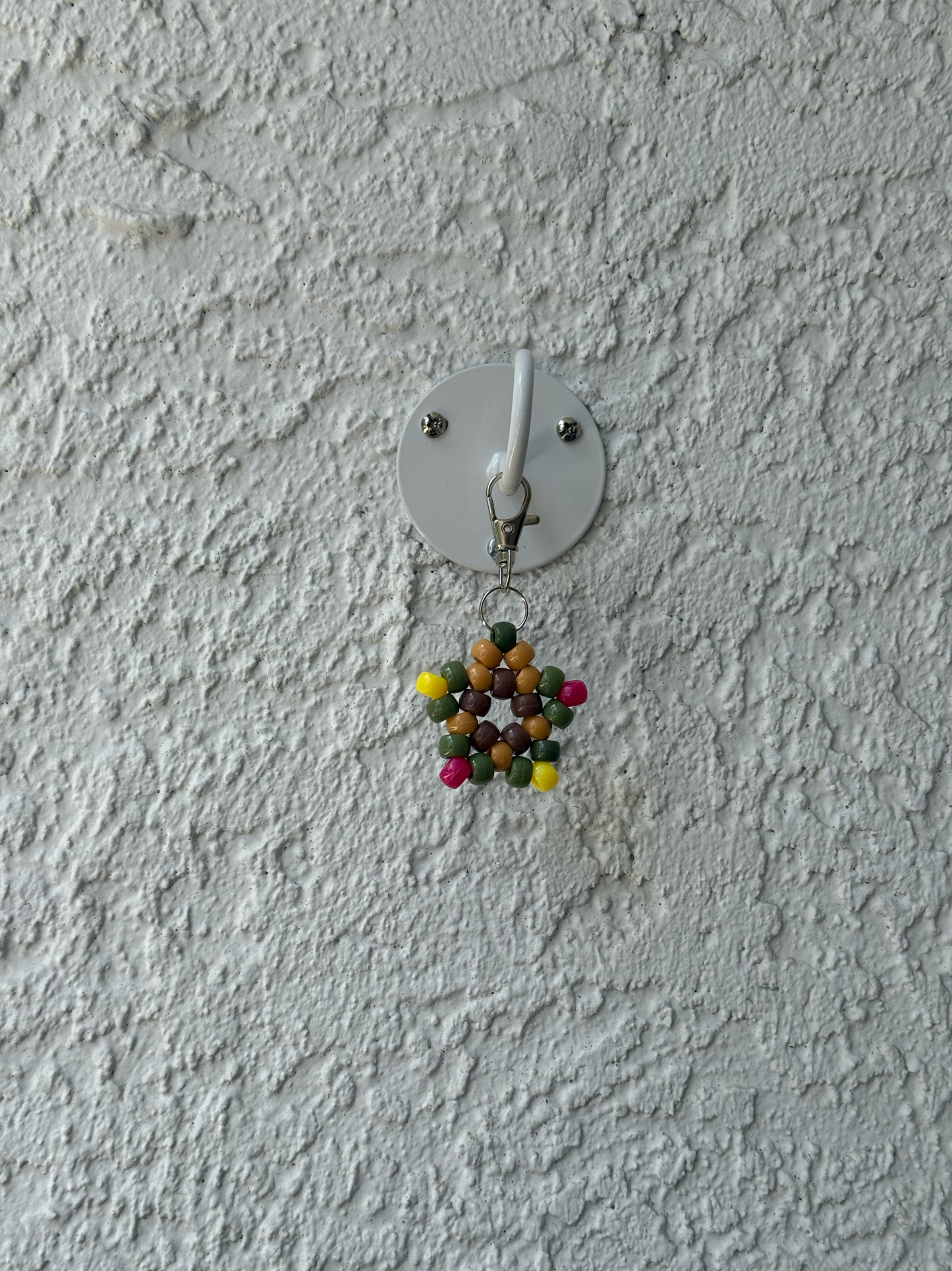 Pony Bead Star Charm - Fall Colors
